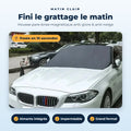 Housse pare-brise magnétique Matin Clair posée sur une voiture – fini le grattage le matin