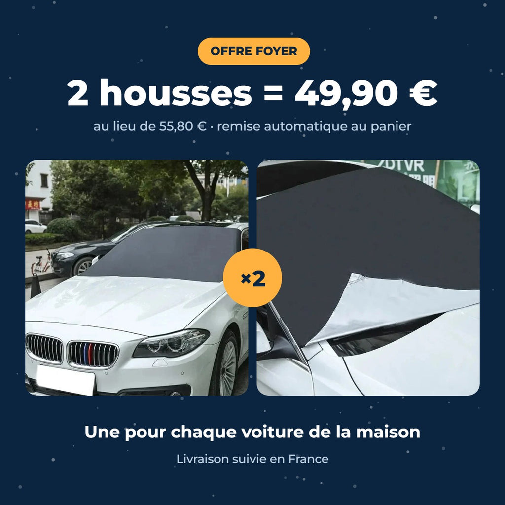 Offre foyer : 2 housses pare-brise pour 49,90 €